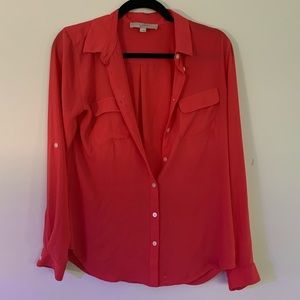 Coral Utility Blouse
